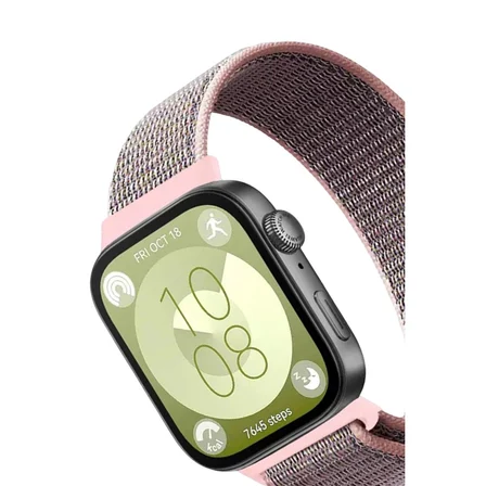 Tedar Huawei Fit 4 Hasırlı Cırtcırtlı Kordon (saat Değildir) - Pembe Najmaddin
