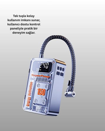 Karg 6000mah Bataryalı Led Ekranlı Akıllı Hava Kompresörü Najmaddin