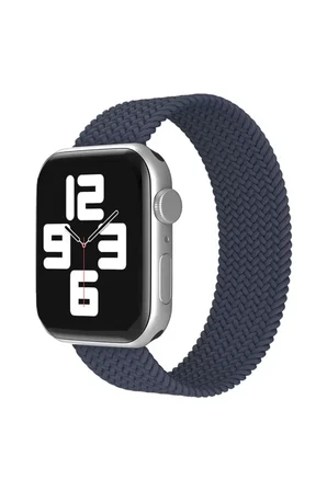 Sh Newface Apple Watch 38mm Ayarlı Solo Silikon Kordon - Lacivert Najmaddin