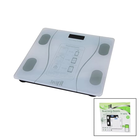 Çe Bluetooth Vücut Analizli Dijital Baskül Terazi 180kg/50g Yağ -su -kas Oran -bmı -oda ℃ Tf-1075 Najmaddin