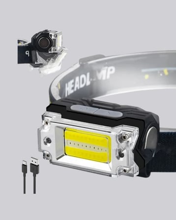 Mey Mey İthalat USB Şarjlı Mini LED KAFA Feneri 50m Odak 150m Geniş Aydınlatma Yeni Nesil Najmaddin