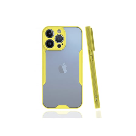 Bez iPhone 13 Pro Kılıf Platin Silikon - Sarı Najmaddin