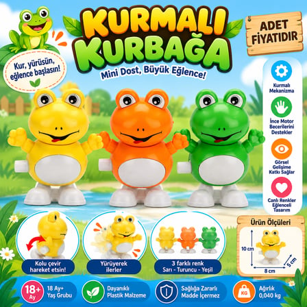 Ticaret URT002-03 KURMALIGİLLER 3 RENKLİ KURBAĞA (adet fiyatıdır) Najmaddin