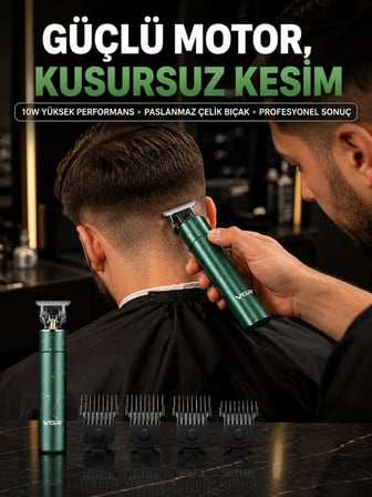 Mey Mey İthalat Profesyonel Salon Kalitesinde Saç ve Sakal Kesme Makinesi Najmaddin