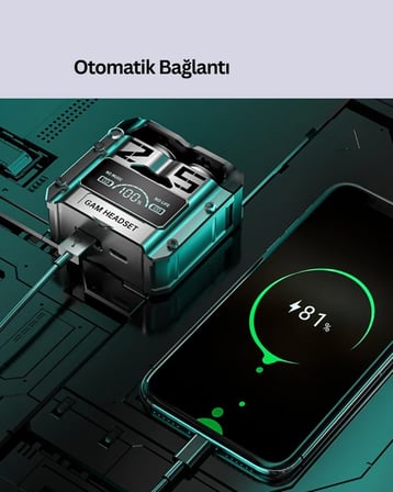 Mey Mey İthalat Yüksek Ses Kaliteli Kablosuz Bluetooth Kulaklık Suya Dayanıklı Yeni Nesil Najmaddin