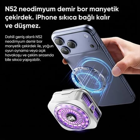 Hepsi MEMO CX21 18W Manyetik Telefon Soğutucu RGB Işıklı Yarı İletken Buz Soğutmalı Mobil Oyun Fanı-(5775) Najmaddin