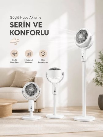 Hepsi Sessiz Çalışma Özelliğiyle Rahat Kullanım Sunan Dikey Vantilatör Najmaddin