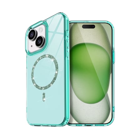 Bez iPhone 15 Plus Live Diamond Magsafe Kapak - Yeşil Najmaddin