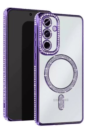 Sh Newface Samsung Galaxy S25 Fe Joke Simli Magneticsafe Kılıf - Derin Mor Najmaddin
