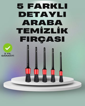 Hepsi 5'li Araç Temizlik Fırça Seti-Detaylı Temizlik İçin Çok Amaçlı Fırçalar Najmaddin