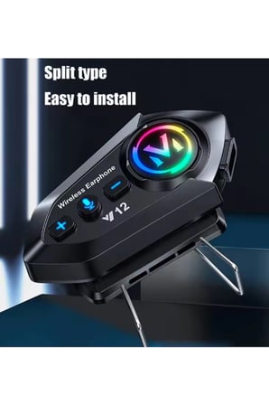 Karg Y12  Motor Kask Kulaklık Rgb Modlu Radyolu Motosiklet Kulaklık 5.3 Bluetooth Intercom Najmaddin