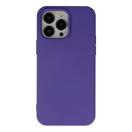 Bez iPhone 14 Pro Max Kılıf Nano içi Kadife Silikon - Mor Najmaddin