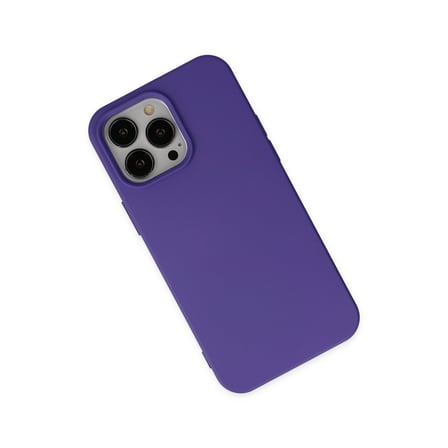 Bez iPhone 14 Pro Max Kılıf Nano içi Kadife Silikon - Mor Najmaddin
