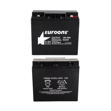 Sh Euroone Eo1218 12 Volt 18 Amper Bakımsız Kuru Agm Akü Najmaddin