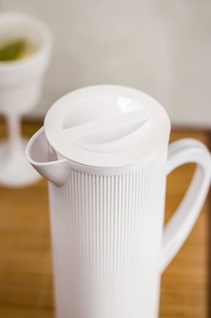 Bez Arkilik Barok 1,5 Lt Beyaz Sürahi (Buzdolabı Kapak Rafına Sığar) Najmaddin