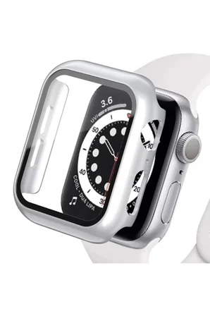 Sh Newface Apple Watch Ultra 49mm Camlı Kasa Ekran Koruyucu - Gümüş Najmaddin