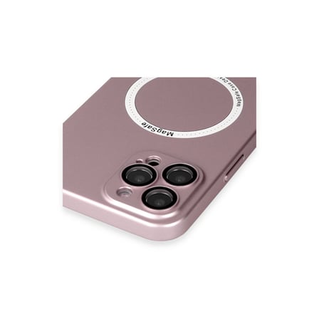 Bez iPhone 12 Pro Kılıf Jack Magneticsafe Lens Silikon - Rose Gold Najmaddin