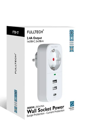 Karg Vothoon 2.4a Çıkışlı 2xusb 1xtype-c Tekli Priz Ftr-17 Najmaddin