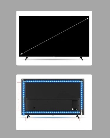 Mey Mey İthalat Uzaktan Kumandalı LED TV Arka Işık Şeridi Yeni Nesil Najmaddin