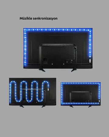 Mey Mey İthalat Uzaktan Kumandalı LED TV Arka Işık Şeridi Yeni Nesil Najmaddin