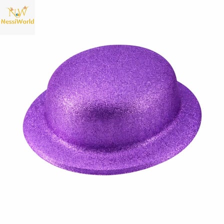 Ticaret Mor Simli Melon Şapka | İnce Plastik Glitter Yetişkin Parti Şapkası Najmaddin
