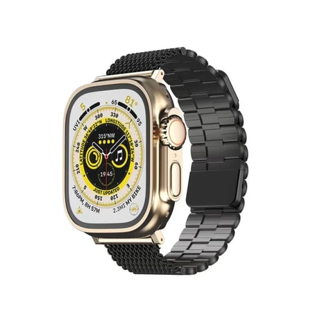 Mark Newface Apple Watch 42mm Ascend Metal Kordon - Siyah Najmaddin