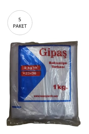 Tedar Bakkaliye Naylon Torba 2'kg lık 23x36 cm 5 Paket (Takriben 1.300 Adet) Najmaddin