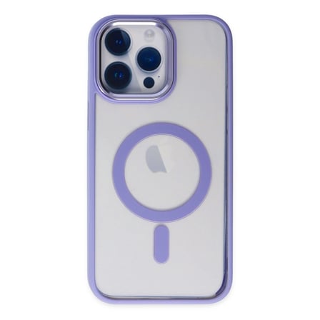 Bez iPhone 14 Pro Kılıf Room Magneticsafe Silikon - Lila Najmaddin