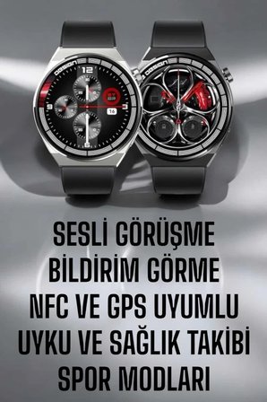 Hepsi Akıllı Saat GPS VE NFC Özelliği Sesli Görüşme Dokunmstik Ekran Najmaddin
