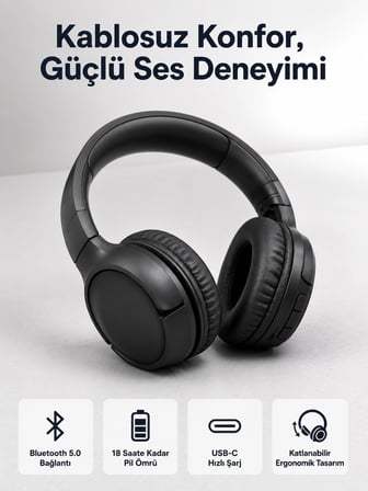 Karg 2025 Model Kulak Üstü Bluetooth Hoparlör Anc Özellikli Najmaddin