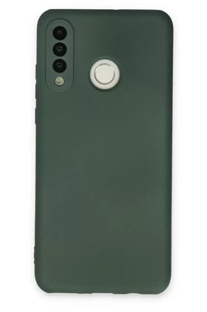 Sh Newface Huawei P30 Lite Kılıf Nano İçi Kadife Silikon - Koyu Yeşil Najmaddin