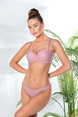 Beru Straplez Lotus Sütyen Ve Slip Külot Takım Pembe Najmaddin