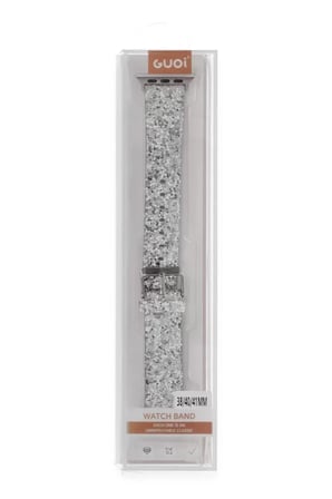 Mark Newface Apple Watch 38mm Starry Taşlı Kordon - Gümüş Najmaddin