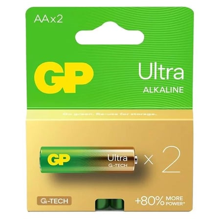 Sh Gp G-tech Ultra Alkalin Kalem Lr6 - Aa Boy 1.5v Pil 2li Paket Najmaddin