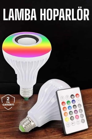Mey Mey İthalat Kablosuz Bluetooth Hoparlör Led Lamba Najmaddin
