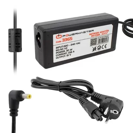 Sh Powermaster Pm-3365 19v 1.58a 30w 4.0x1.7mm Uçlu Netbook Şarj Adaptörü Najmaddin