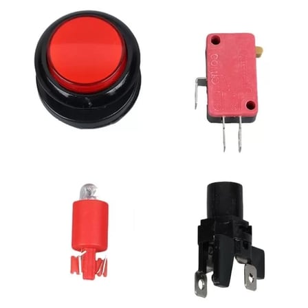 Sh Powermaster Ic-180j-1 Atari Butonu 12v Ledli Kafa Çapı 24mm Delik Çapı 24mm Najmaddin