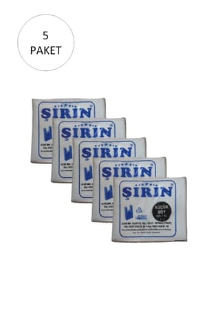Tedar Beyaz Kalın Atlet Poşet Küçük Boy 25x45 Cm 1 Kg 5 Paket (Takriben 550 Adet) Najmaddin