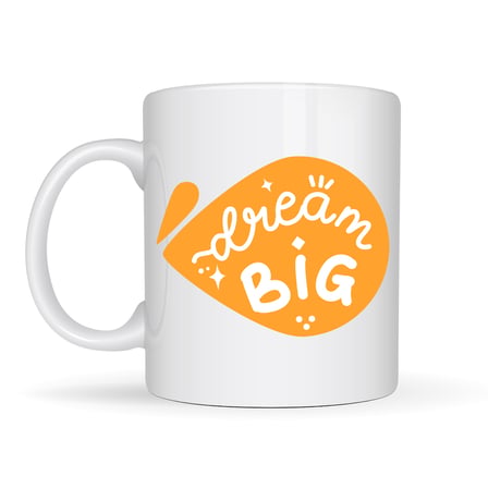 Bez Dream Big Yazılı Porselen Kupa MODEL 135 – Motivasyon Temalı, Sıcak Tasarım, Kahve & Çay Kupası, Hediye Fikri Najmaddin