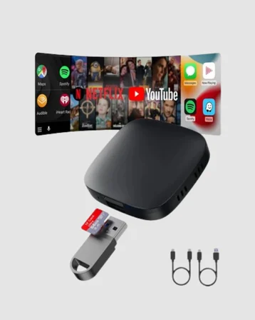Mey Mey İthalat Android Auto Kablosuz Dönüştürücü Hızlı Eşleşme ve Sesli Asistan Destekli Yeni Nesil Najmaddin