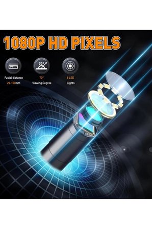 Karg Monitörlü Çift Kameralı 10 Mt Sert Kablo Yılan Endoskop Kamera 8 Mm 4.3 Inc Najmaddin