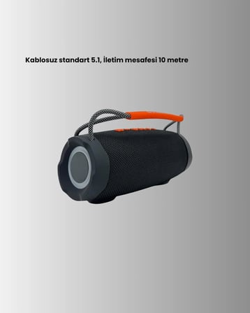 Mey Mey İthalat Bluetooth 5.1 Kablosuz Hoparlör Derin Bas RGB Işıklı Yeni Nesil Najmaddin