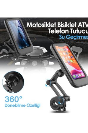 Tedar Gidon Bağlantılı Su Geçirmez Mıknatıslı Motorsiklet Telefon Tutucu Najmaddin