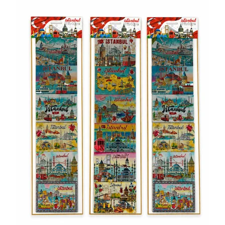 Emin İstanbul Temalı Silikon Buzdolapı Süsü Magnet 6'Lı Set Najmaddin
