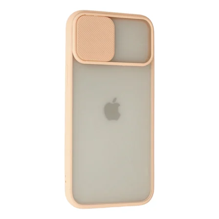 Bez iPhone 12 Pro Max Kılıf Palm Buzlu Kamera Sürgülü Silikon - Pembe Najmaddin