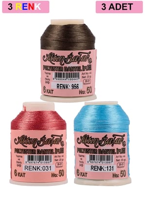Tedar 3 Adet Altınbaşak Oya ve Dantel İpi 20 gr - Royaleks - No: 031 - 131 - 956 Najmaddin