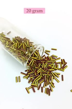 Tedar Uzun Boru Kesme Boncuk Çap 2mm Uzunluk 10 mm - 4 Renk - Toplam 80 Gram - BNC434 Najmaddin