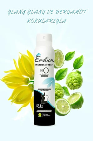 Tedar Emotion Invisible Fresh Black & White Kadın Deodorant 150ml Vegan, Leke Bırakmaz Najmaddin