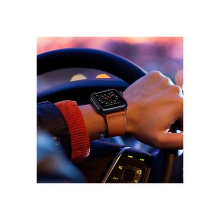 Tedar Apple Uyumlu Watch 38mm Kr415 Luaz Deri Kordon (saat Değildir) - Kahverengi Najmaddin