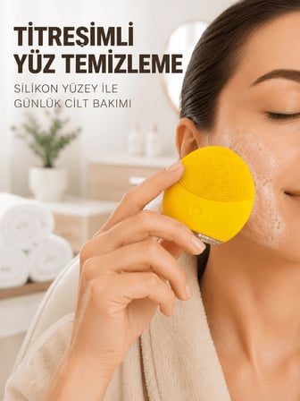 Çe Şarjlı Silikon Yüz Temizleme Ve Cilt Bakım Cihazı Titreşimli Masaj Fırçası Najmaddin